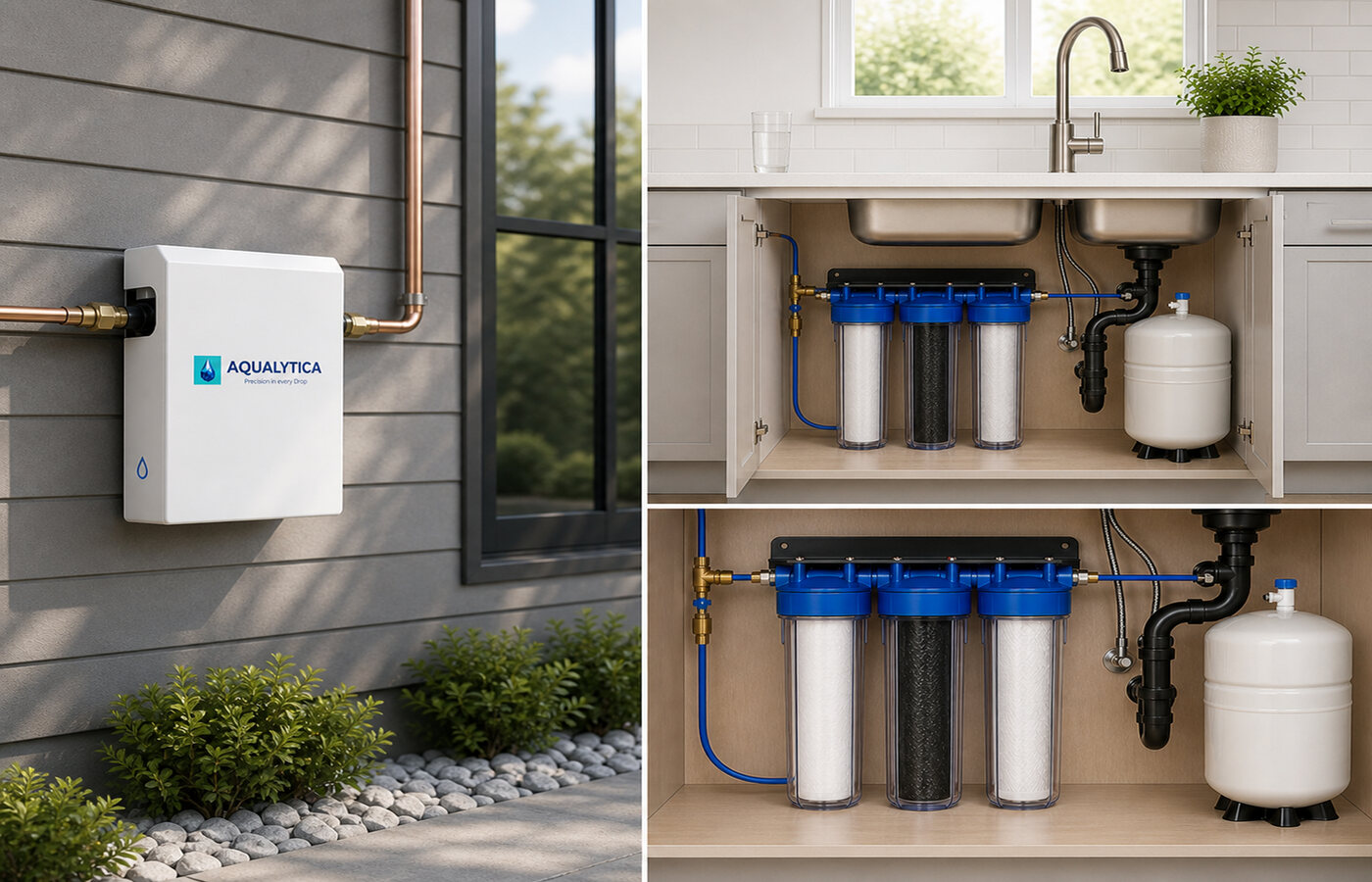 Aqualytica multi-stage drinking water filtration unit
