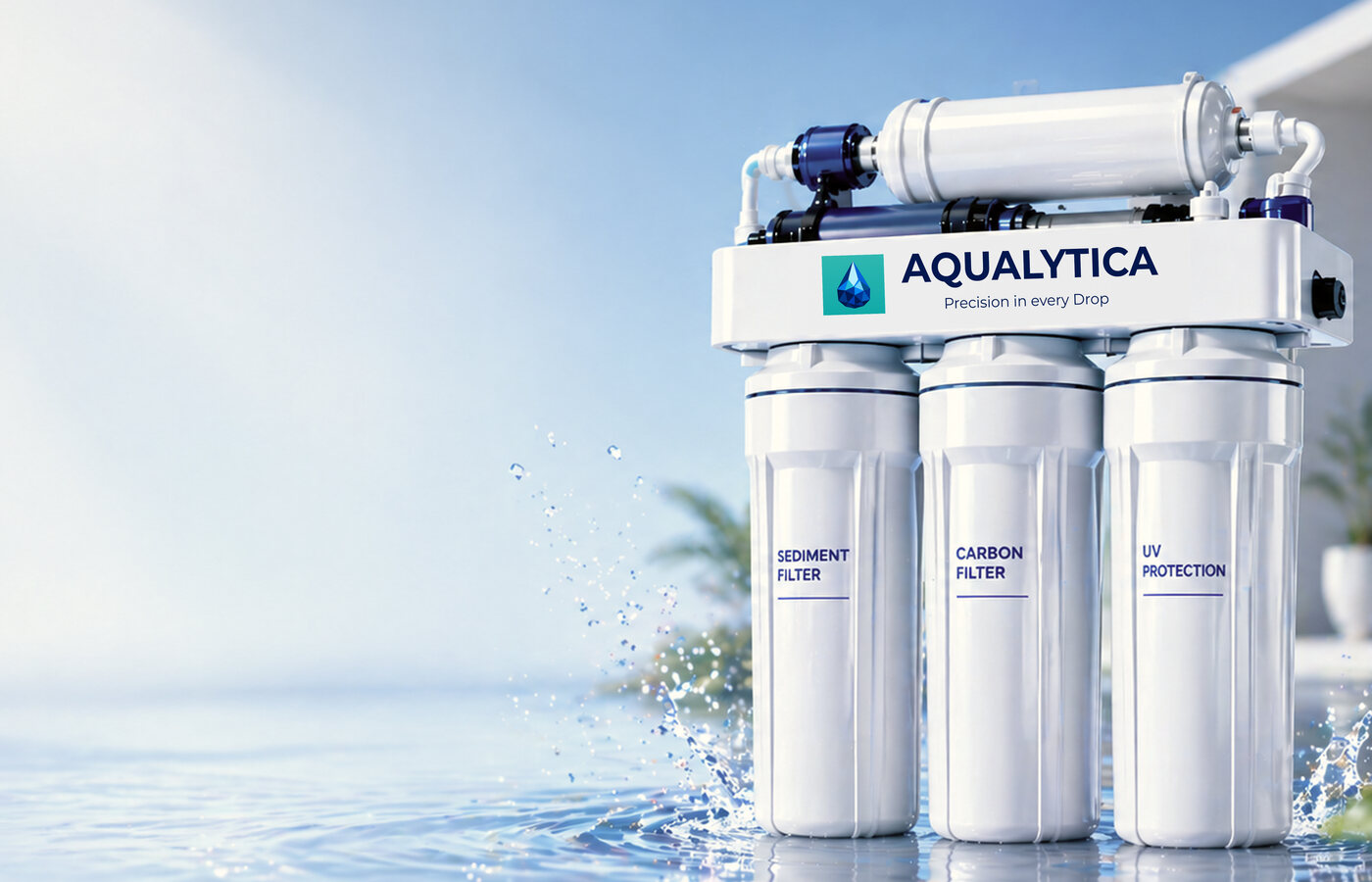 Aqualytica filter close-up representing chlorine and odour reduction